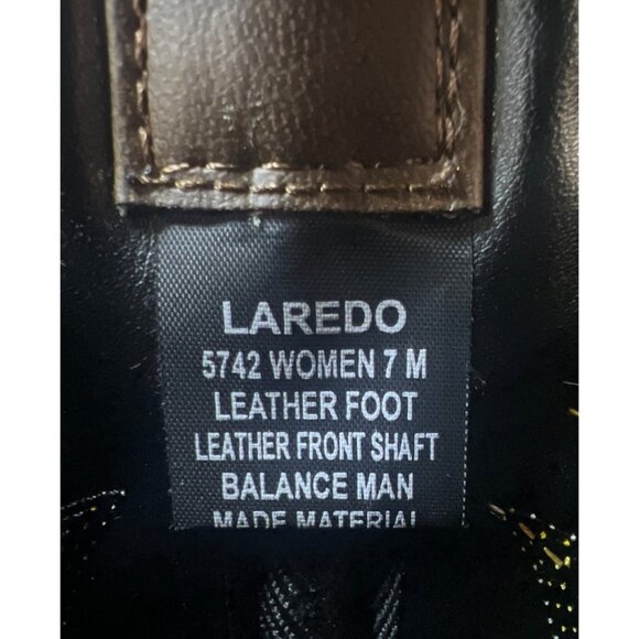 Laredo Women's Kadi Distressed Tan Leather Western Boots 5742 Size 7 M - Picture 11 of 13